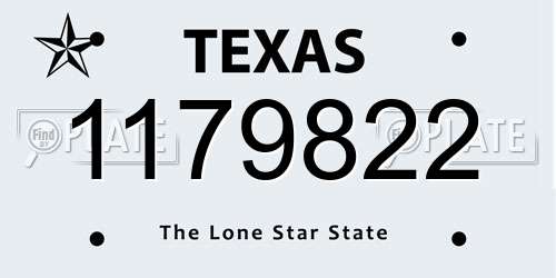 1179822 Texas License Plate