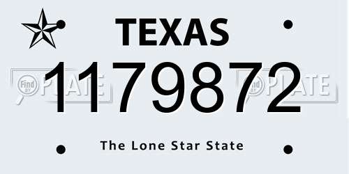 1179872 Texas License Plate