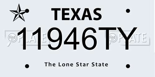 11946TY Texas License Plate