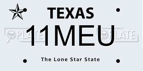 11MEU Texas License Plate