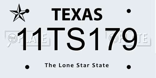 11TS179 Texas License Plate