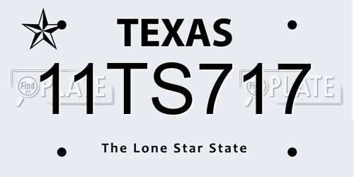 11TS717 Texas License Plate