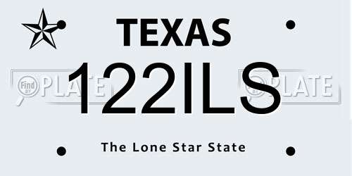 122ILS Texas License Plate