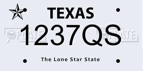 1237QS Texas License Plate