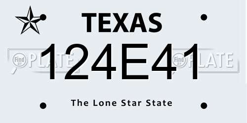 124E41 Texas License Plate