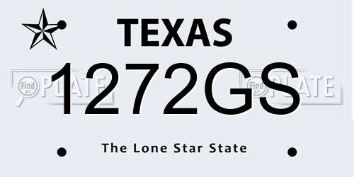 1272GS Texas License Plate