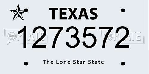 1273572 Texas License Plate