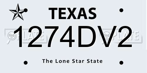 1274DV2 Texas License Plate