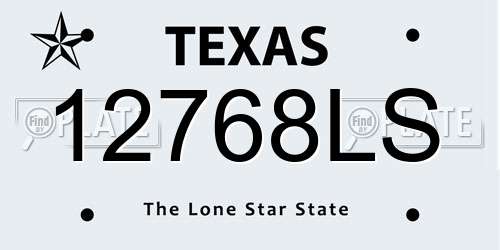 12768LS Texas License Plate