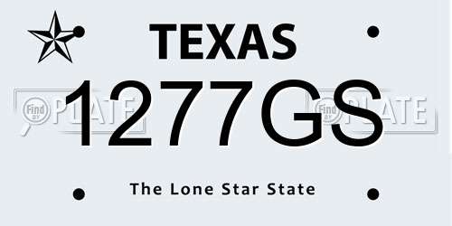 1277GS Texas License Plate