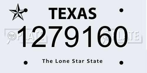 1279160 Texas License Plate