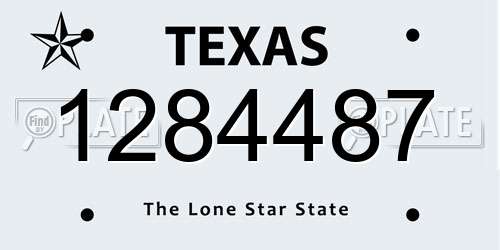 1284487 Texas License Plate