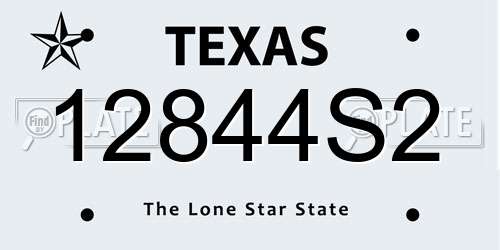 12844S2 Texas License Plate