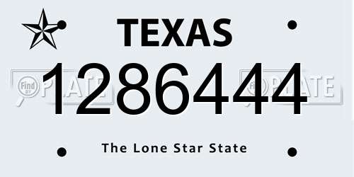 1286444 Texas License Plate