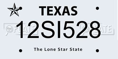 12SI528 Texas License Plate