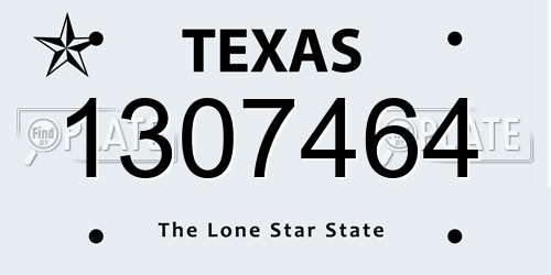 1307464 Texas License Plate