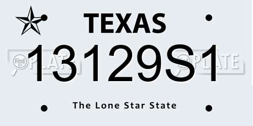 13129S1 Texas License Plate