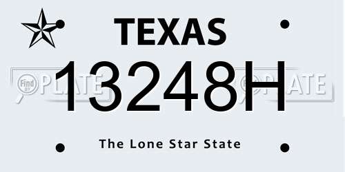 13248H Texas License Plate