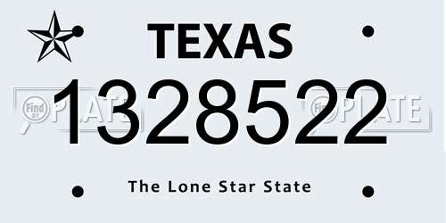 1328522 Texas License Plate