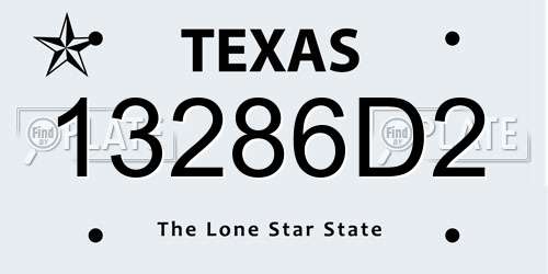 13286D2 Texas License Plate