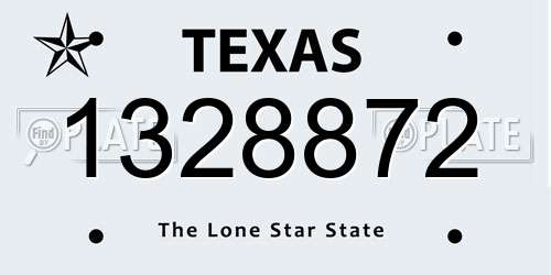 1328872 Texas License Plate