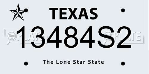 13484S2 Texas License Plate