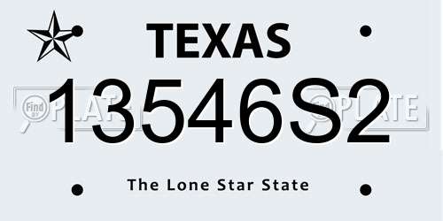 13546S2 Texas License Plate