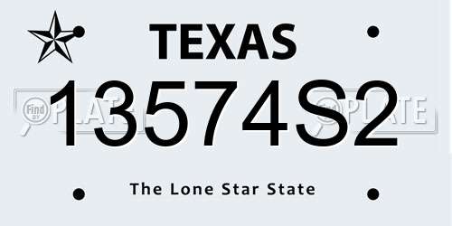 13574S2 Texas License Plate