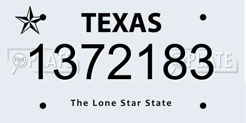 1372183 Texas License Plate