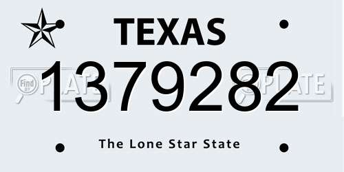 1379282 Texas License Plate