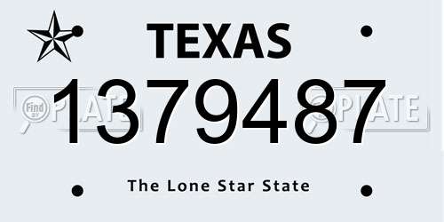 1379487 Texas License Plate