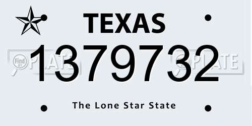 1379732 Texas License Plate