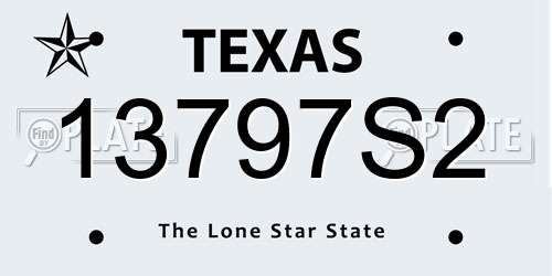 13797S2 Texas License Plate