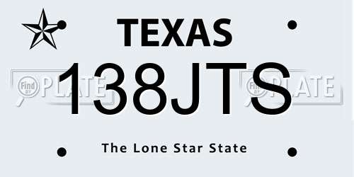 138JTS Texas License Plate