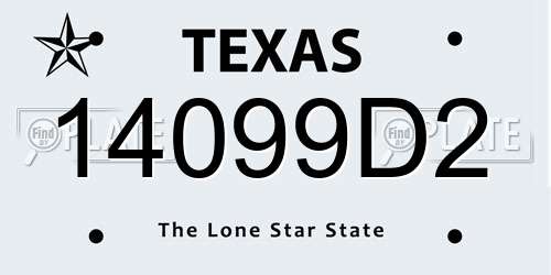 14099D2 Texas License Plate