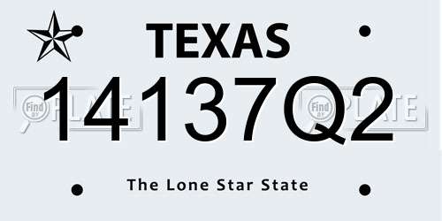 14137Q2 Texas License Plate