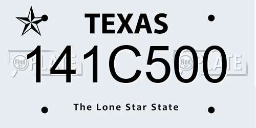 141C500 Texas License Plate