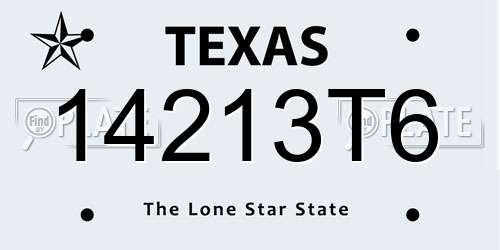 14213T6 Texas License Plate