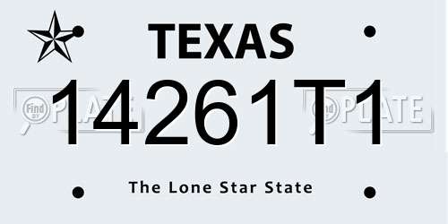 14261T1 Texas License Plate