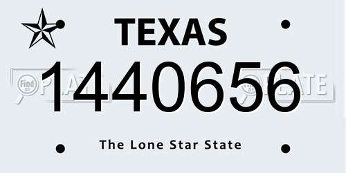 1440656 Texas License Plate