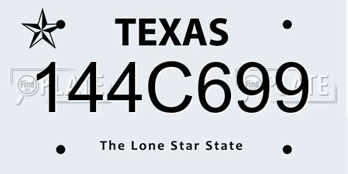 144C699 Texas License Plate