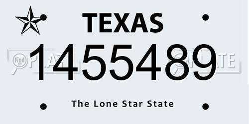 1455489 Texas License Plate