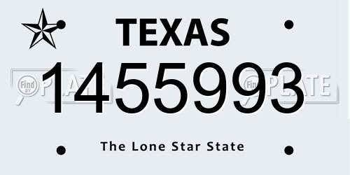 1455993 Texas License Plate