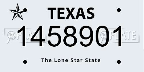 1458901 Texas License Plate