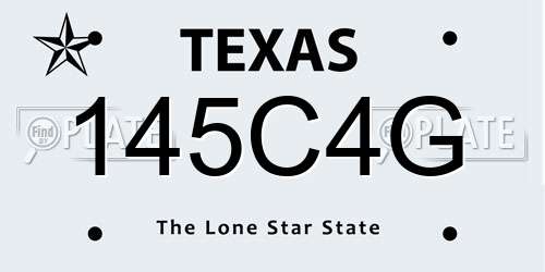 145C4G Texas License Plate