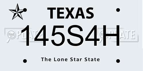 145S4H Texas License Plate