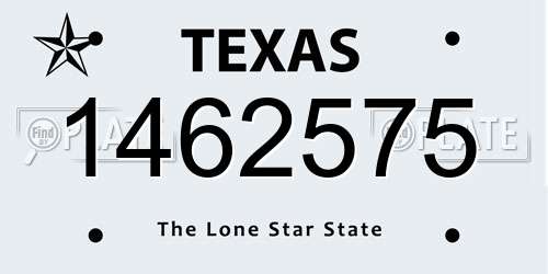 1462575 Texas License Plate