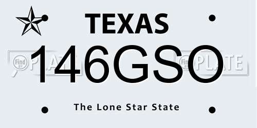 146GSO Texas License Plate