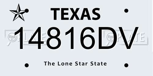 14816DV Texas License Plate