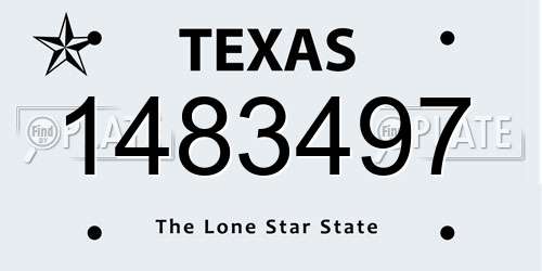 1483497 Texas License Plate